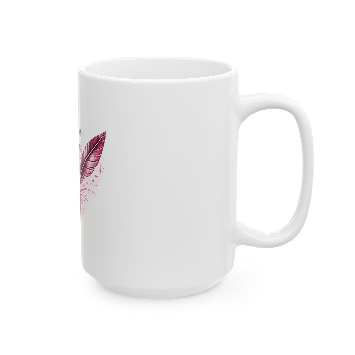Notary Public Ceramic Mug — "Seal of a Notary Public" Pink Quill Gift (11oz, 15oz)